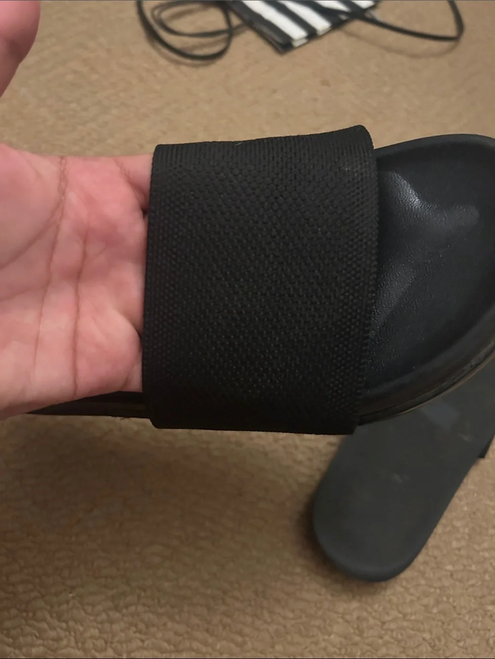 Black Slide Sandals for women